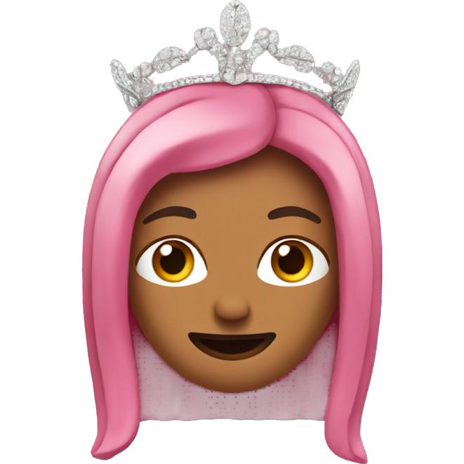 A pink pinto bean wearing a tiara