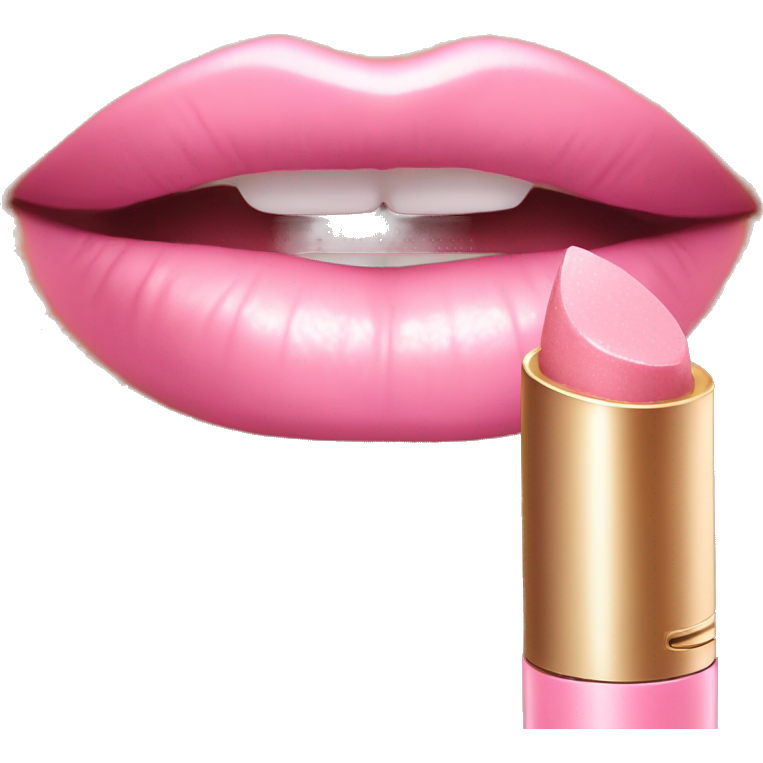 Light pink lip gloss with pink base