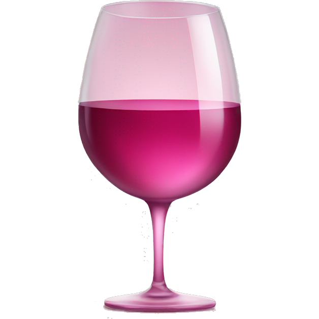 Pink glass of wine