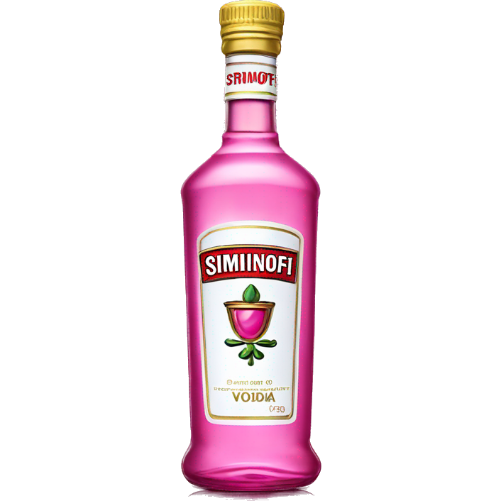 Pink smirnoff vodka bottle