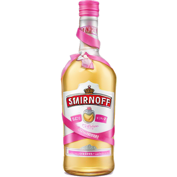 Smirnoff vodka with pink ribbon