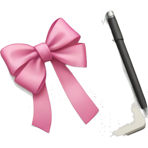 White notebook with a pink bow on it