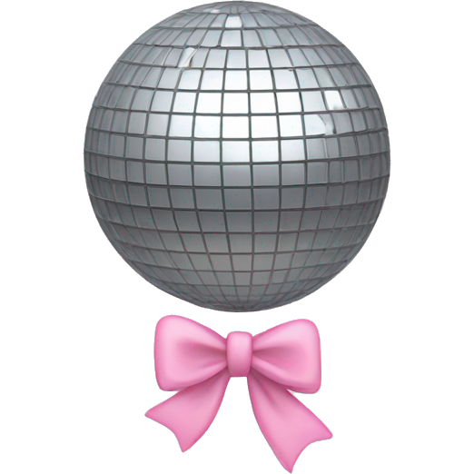 Discoball with a light pink bow