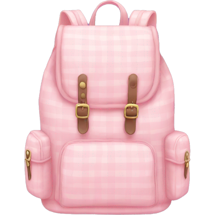 Pastel pink checked backpack