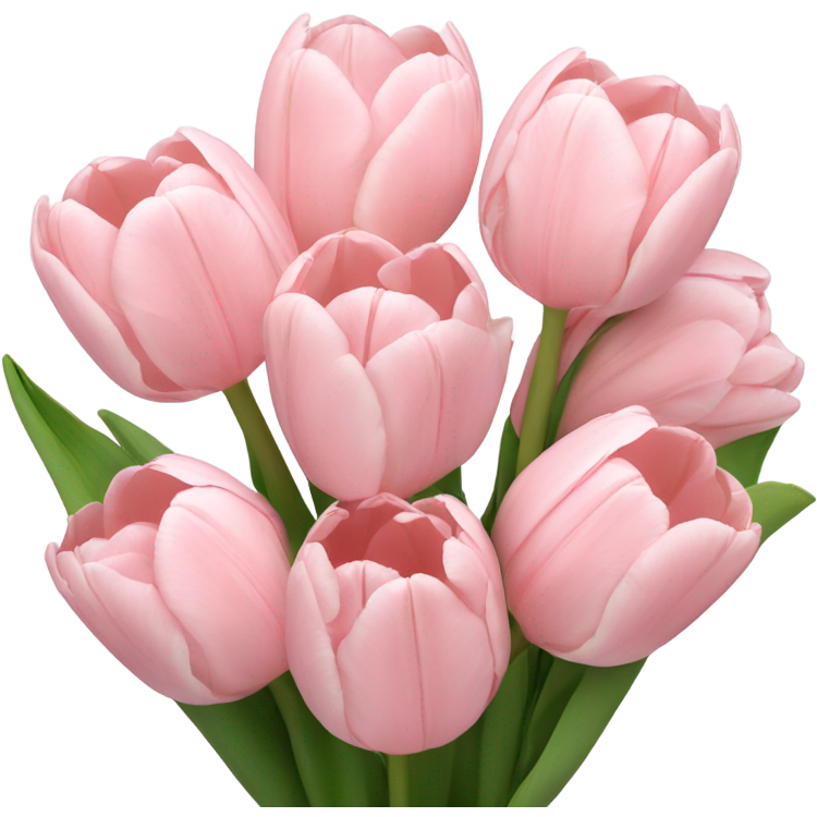 Pastel pink tulip flower bouquet