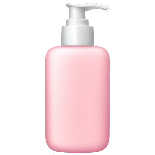 Light pink lotion bottle