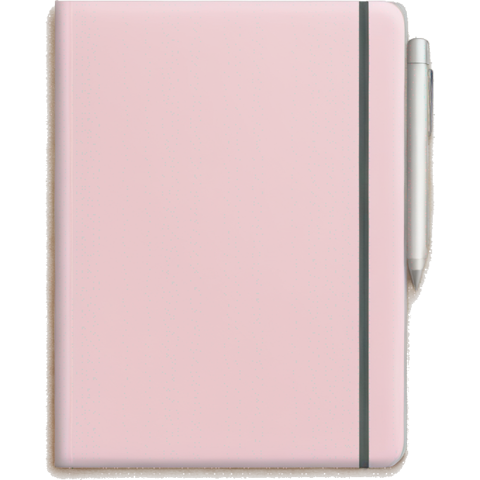 Light pink notebook