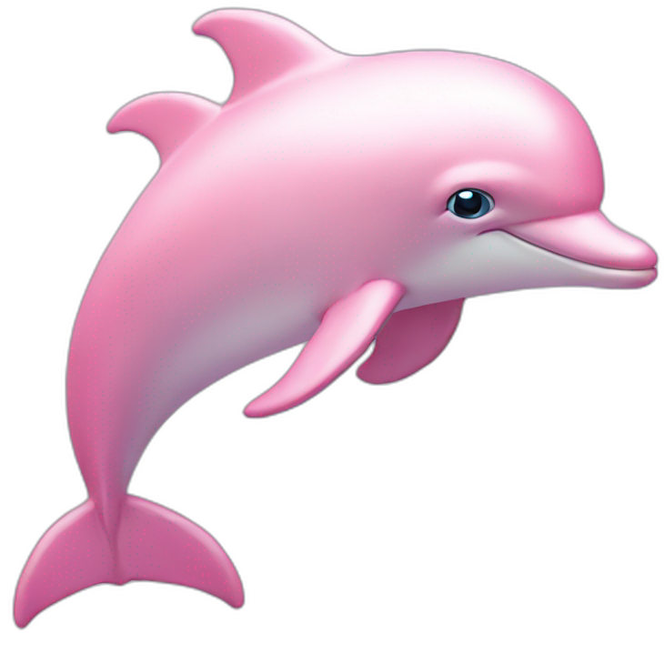Pastel pink colors dolphin