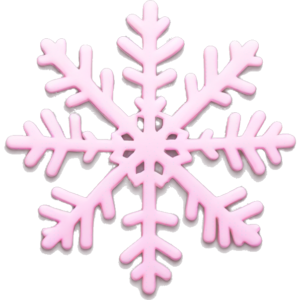 Cute light pink snowflake
