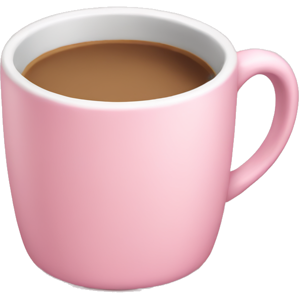 Pastel pink coffee cup