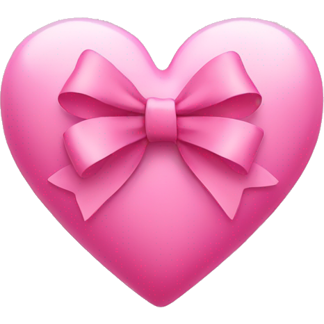 Pink heart with a bow