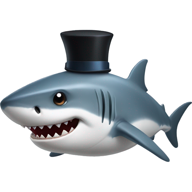 Shark with a top hat