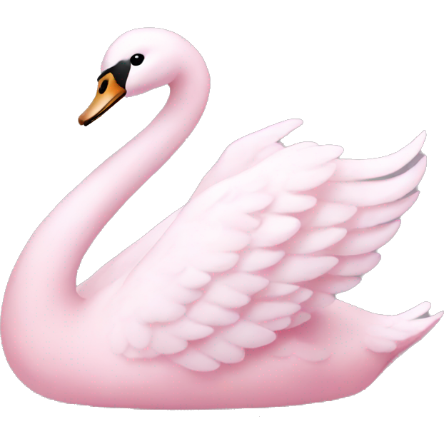 Pastel pink swan