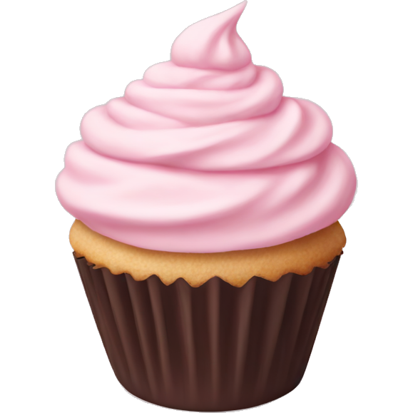 Pale pink cupcake