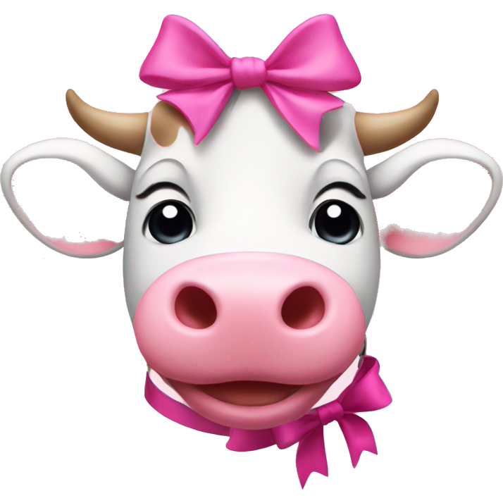 Pink cow with pink bow
