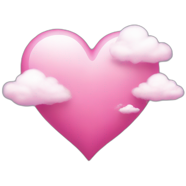 Pink heart + cloud