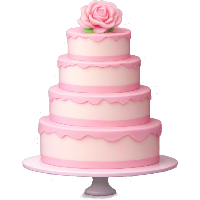 Light pink pretty tiered cake