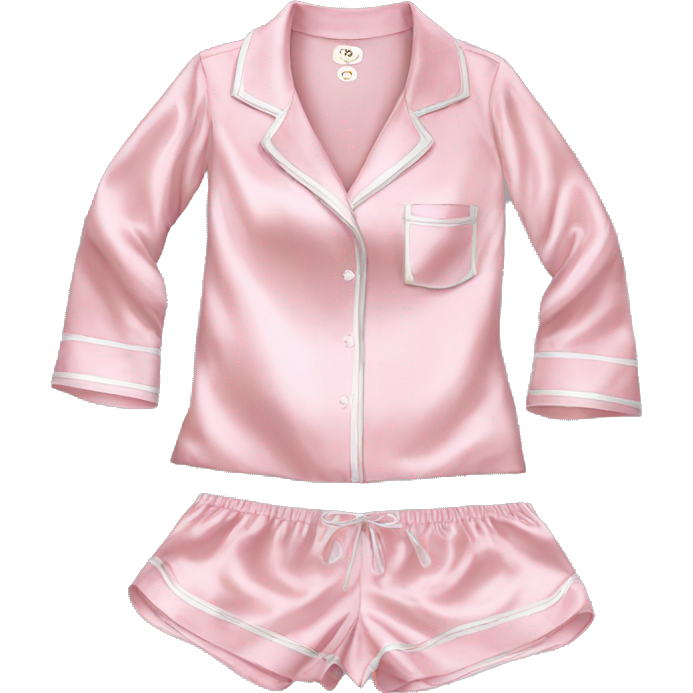 Light pink silk pyjamas set