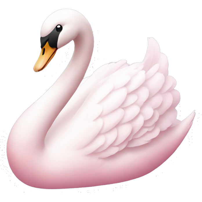 Pastel pink swan