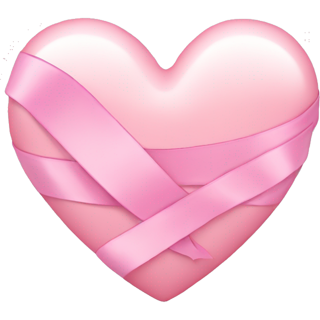 Light pink heart with ribbon