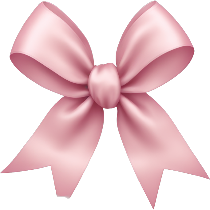 Light pink ribbon bow