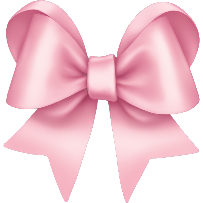 Light pink ribbon bow