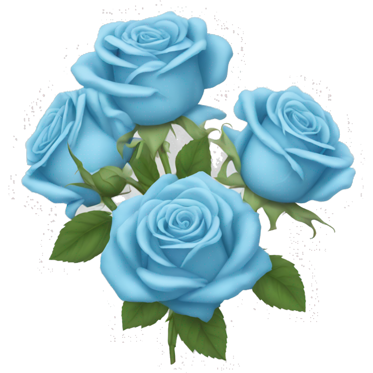 Bouquet of sky blue roses