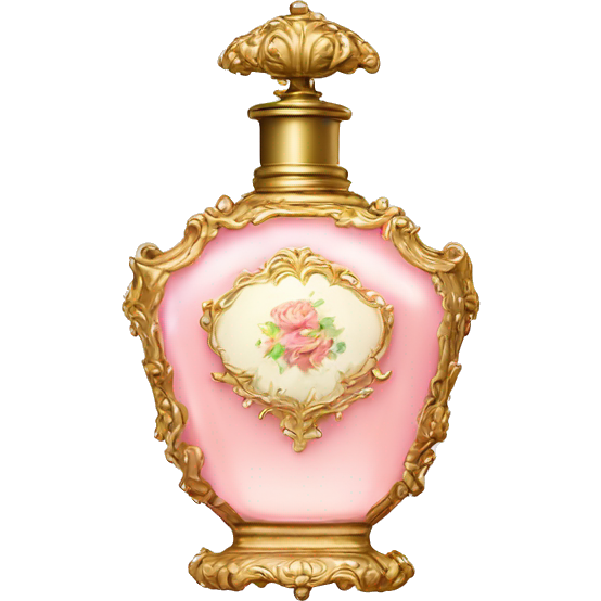 Vintage rococo light pink perfume