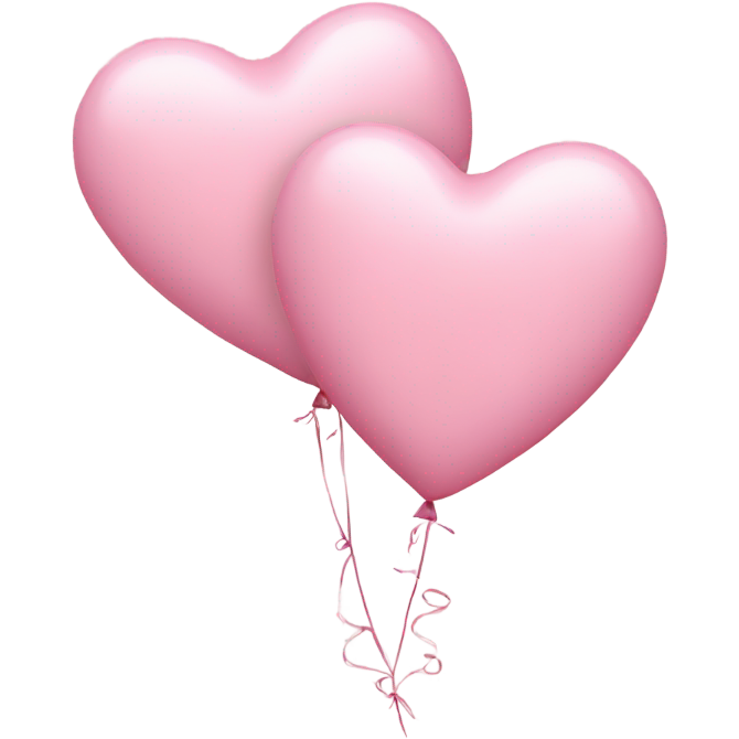 3 pastel pink heart balloons