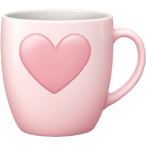 Light pastel pink heart mug