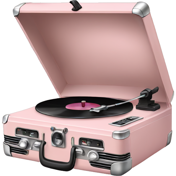 Make a vintage pale pink record player