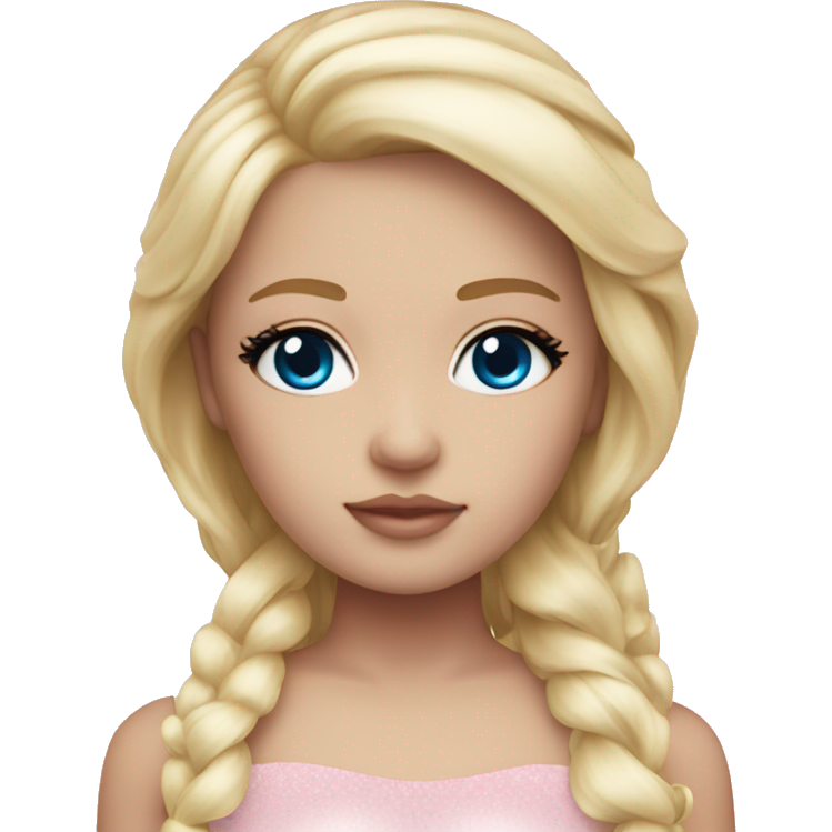 Ocean blue doll eyes, blonde hair, feminine, pink, girl, angelic