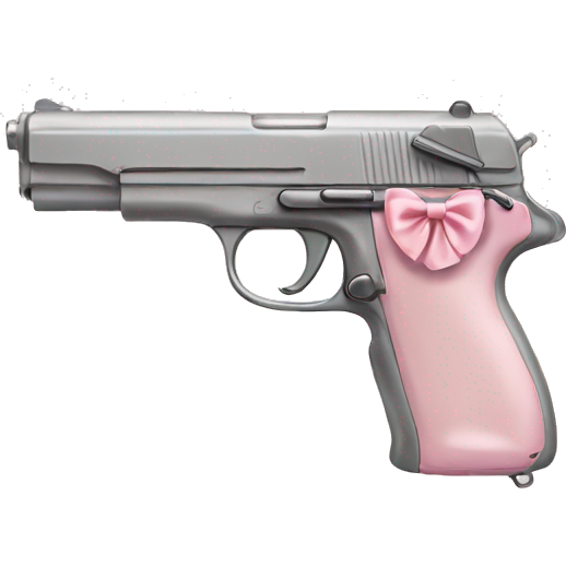 Pale pink gun, pale pink bow