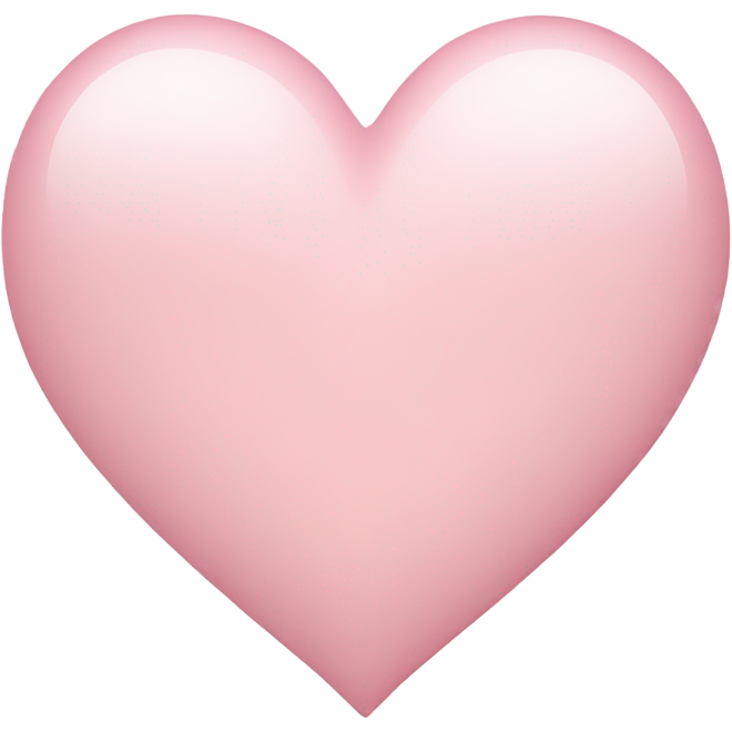 Pale pink heart