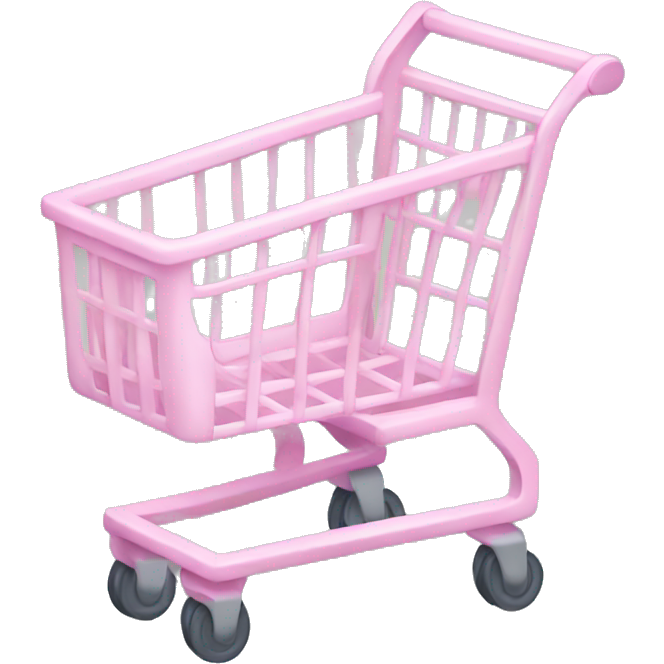 Pale pink shopping cart