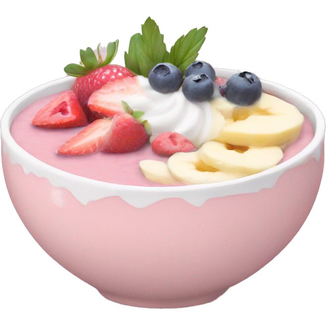 Pastel pink and white smoothie bowl