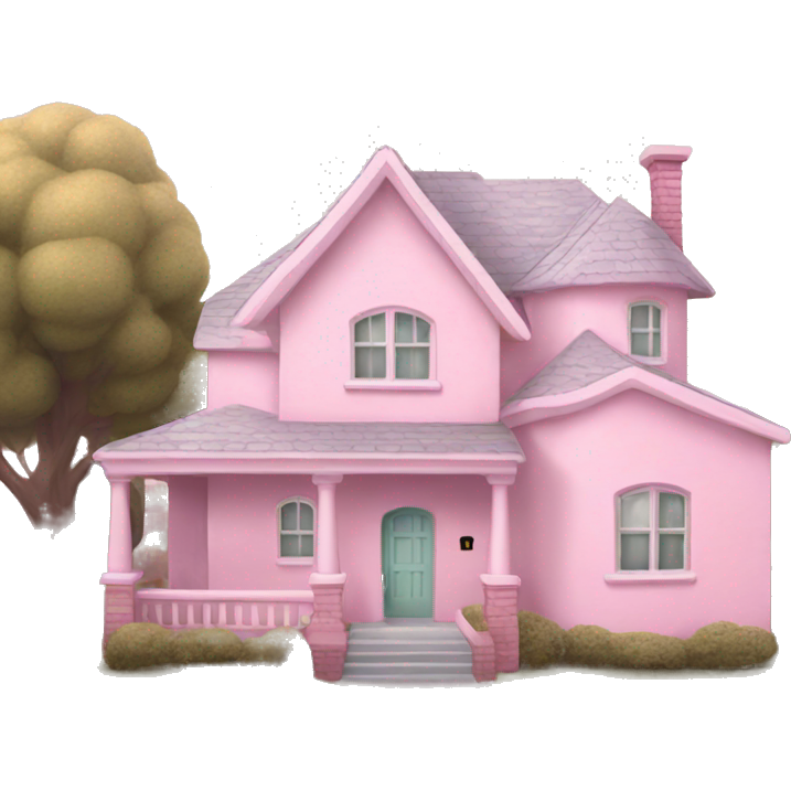 Pastel pink house