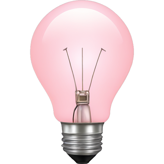 Pastel pink light bulb