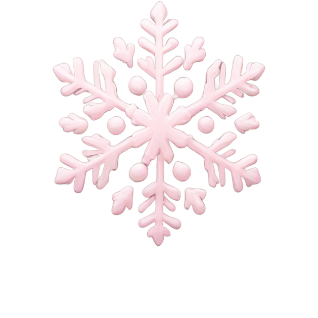 Pastel pink snowflake