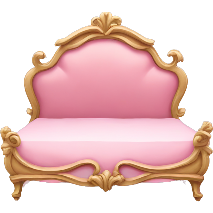 Pink rococo bed