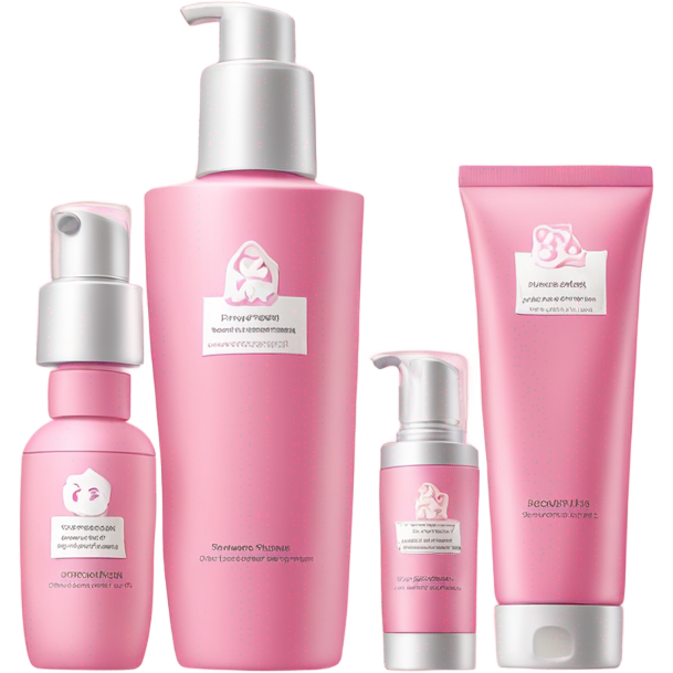 Pink set of skin care