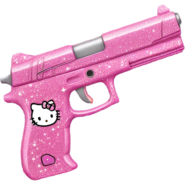Pink sparkly, hello Kitty gun