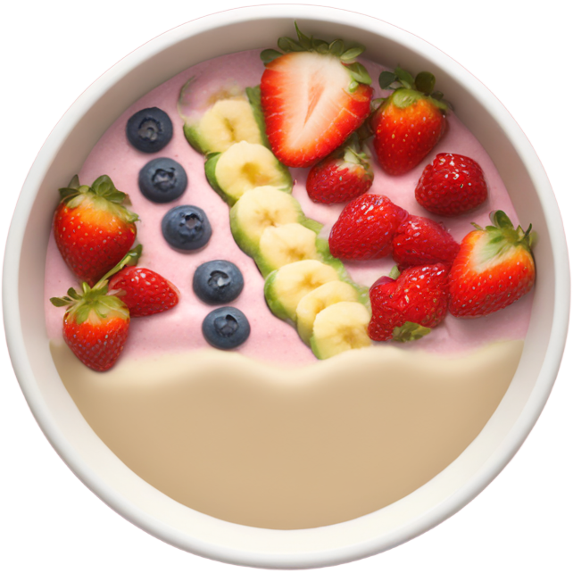 Smoothie bowl with strawberries