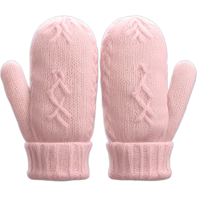 Soft pink mittens