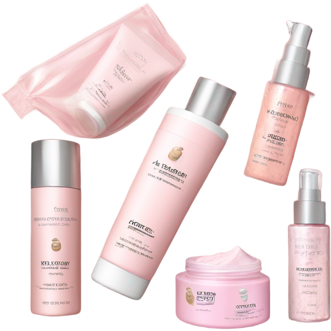 Soft pink skincare