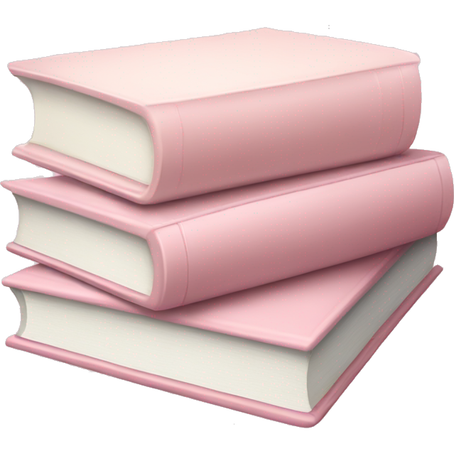 Stack of pale pink books