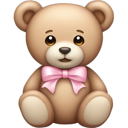 Teddy bear with light pink bow