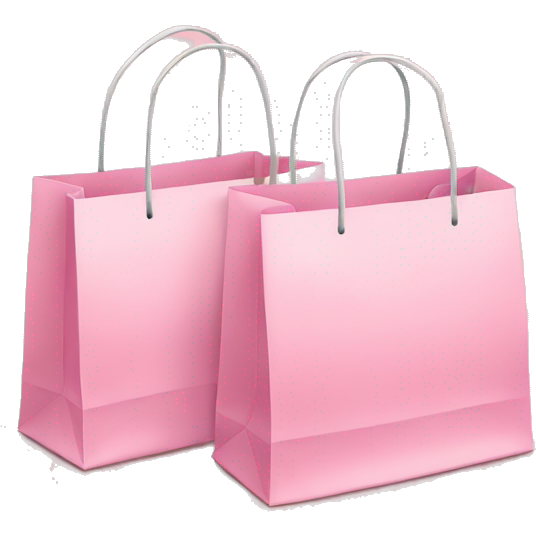 Two Soft pink shopping bags