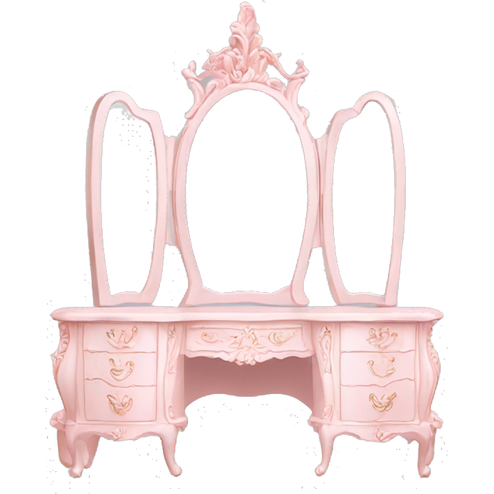 Pale pink Rococo vanity