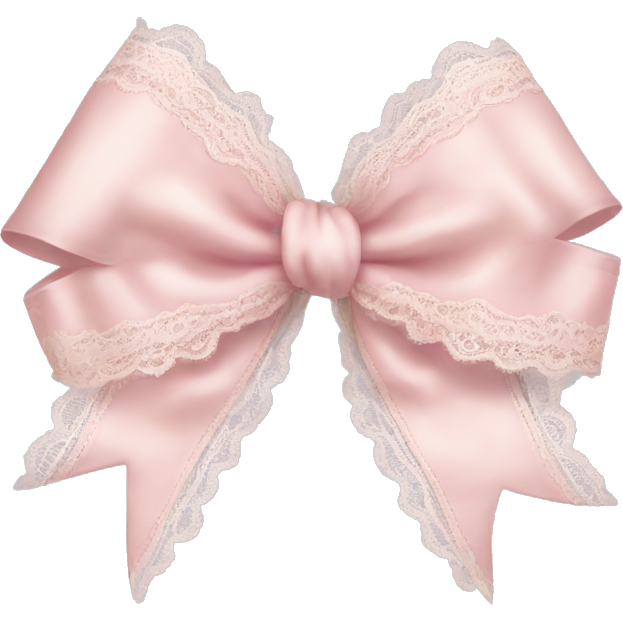 Vintage rococo light pink bow with lace and frills